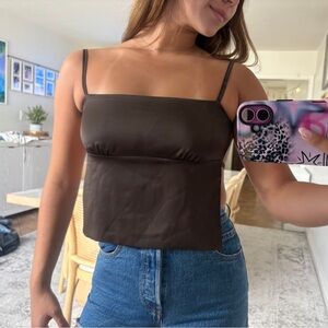 Edikted Open Back Brown Women's Top